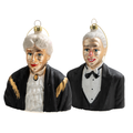 GREVINNEN OG HOVMESTEREN Julekuler - By HEIM Studio, keramiske julepyntfigurer av Grevinnen og Hovmesteren