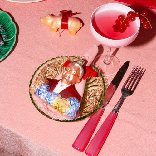 BLOMSTER-FINN Julekule - By HEIM Studio med detaljert portrett og fargerik, elegant design på borddekorasjon